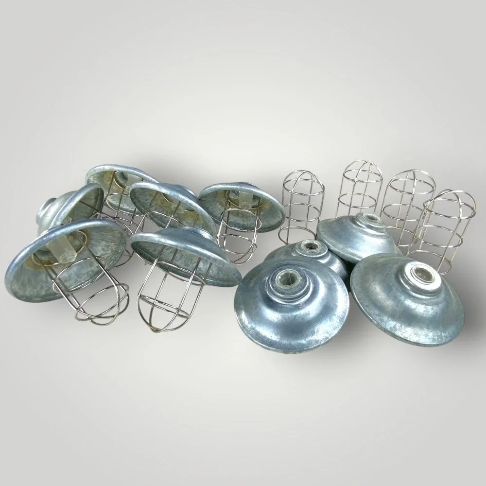 6 Metal Lantern String‎ Light Covers Industrial Style PLUS 4 for Parts or Crafts
